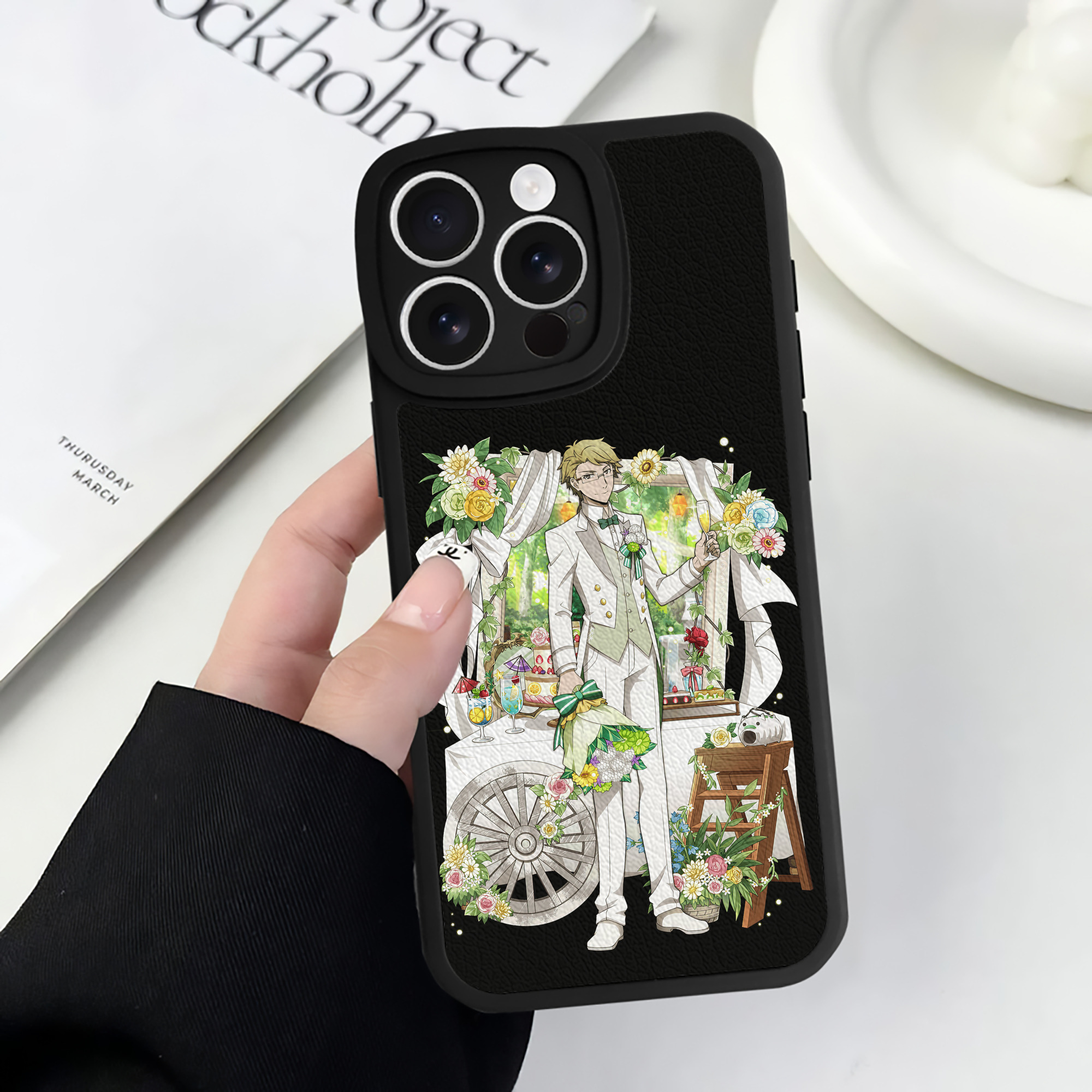 （画像用） 文豪ストレイドッグス Bungo Stray Dogs 【iPhone 16シリーズ対応】シリコンスマホケース（レザー調） 材質：シリコン